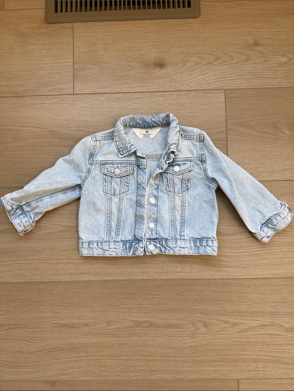 H&M Light Blue Kids' Denim Jacket - Classic Button-Front